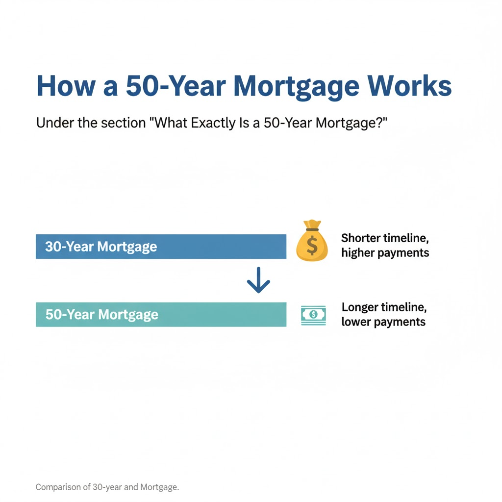 Comparison of 30-Year and 50-Year Mortgage Timelines and Payment