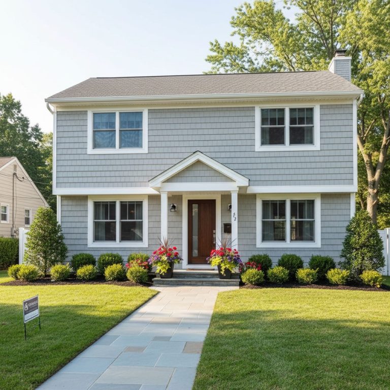 A New Jersey home showing common high-value repairs including new roofing, fresh paint, and updated landscaping.