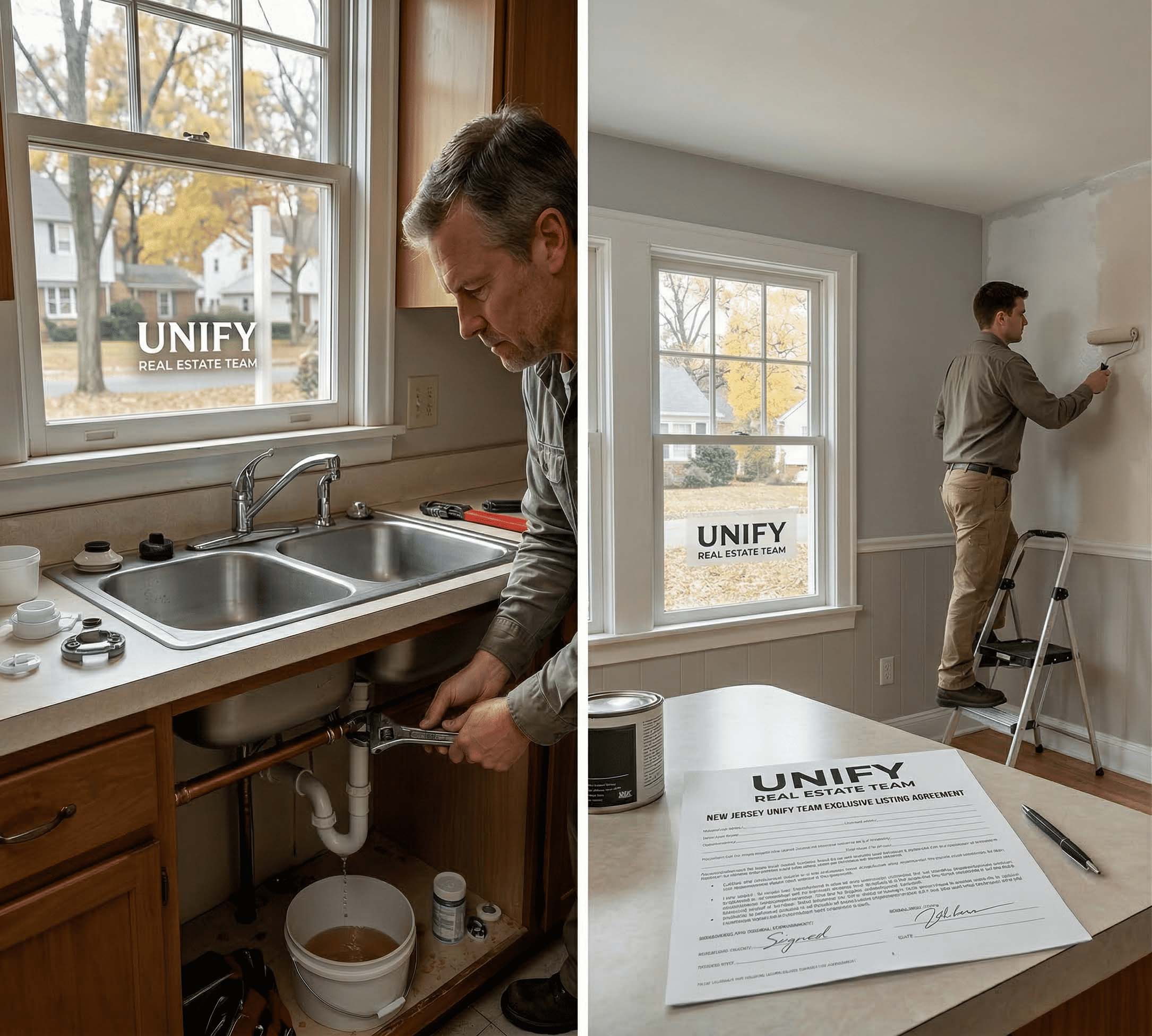 Homeowner repairing home before selling in New Jersey