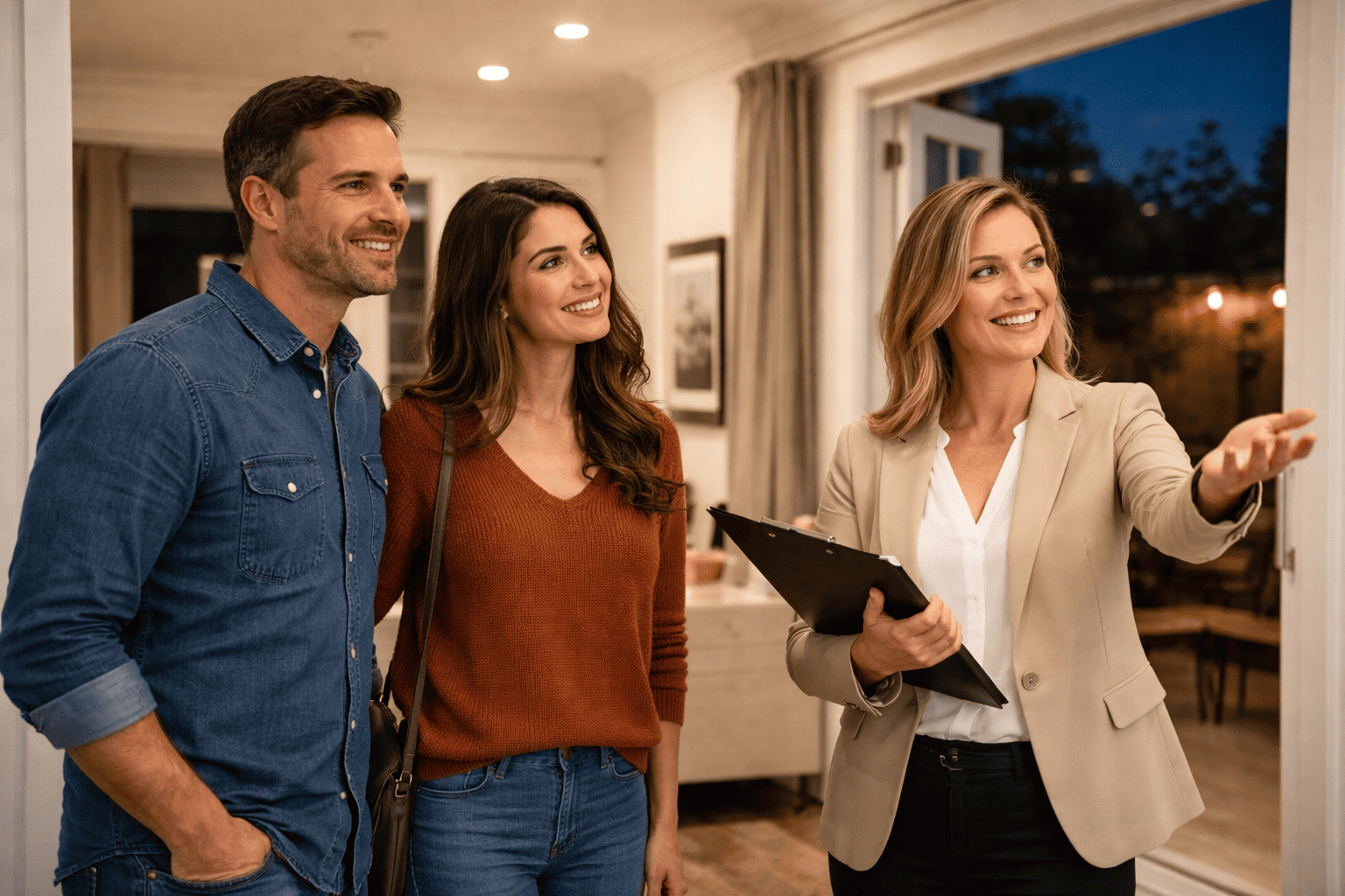 Evening home showing in New Jersey