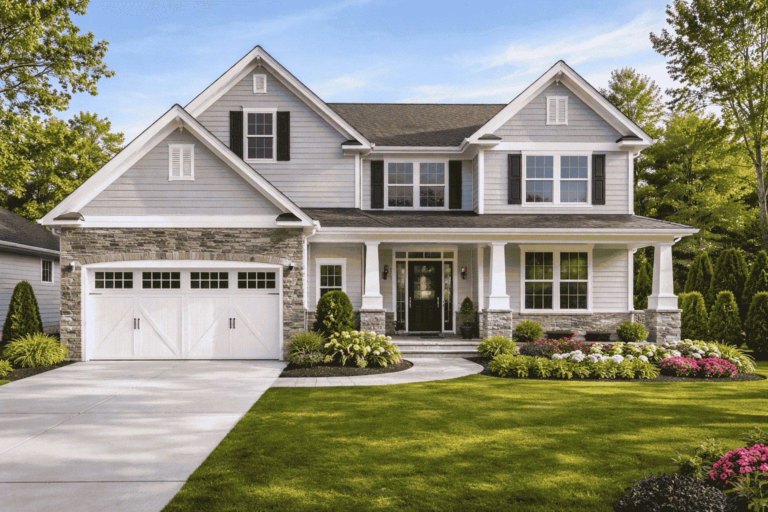New construction home in West Windsor NJ with modern design