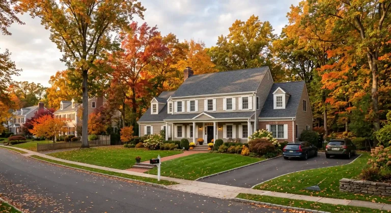 Autumn home in Princeton New Jersey prepared for fall home sale